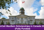 McCall MacBain Scholarships in Canada 2026 (Fully Funded)